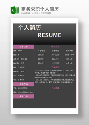 构建专业个人商务服务简历表 强化第一印象，助力开单成交